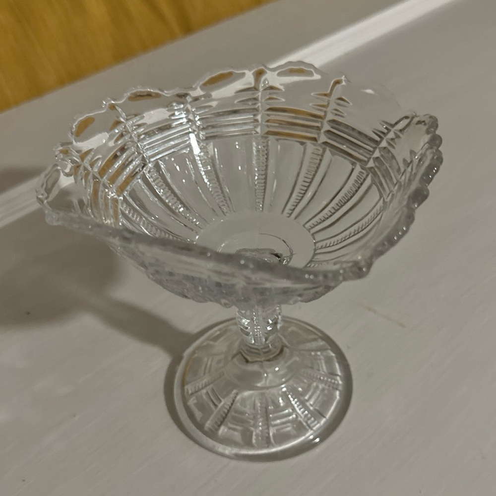 EAPG Bryce Higbee Footed Compote Paris 1900 Zipper Cross